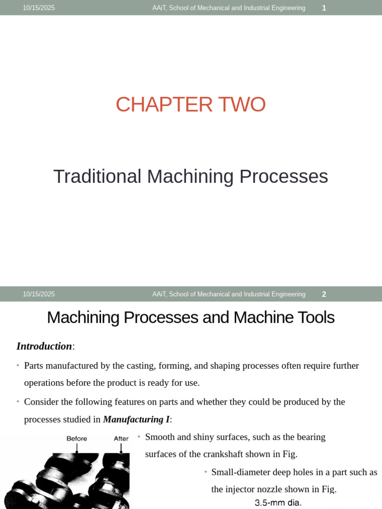 Chapter 2 Traditional Machining Processes | PDF | Machining | Crafts