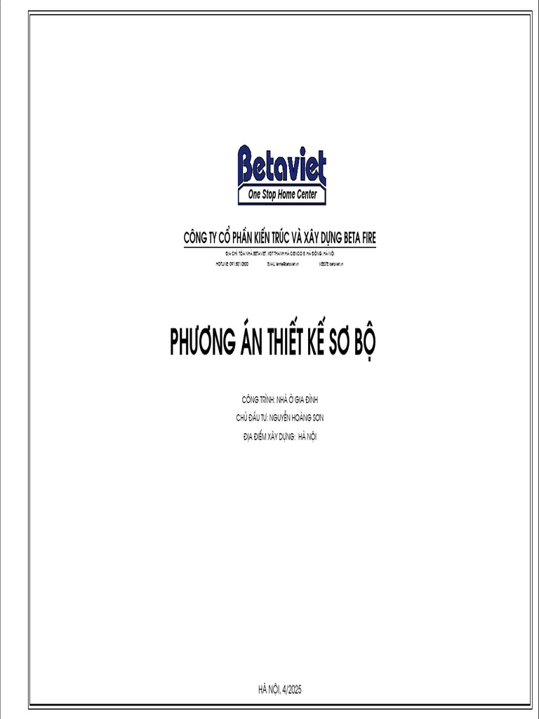 PH NG N Thiõt Kõ S Bé: C NG Ty Cæ PHÇN Kiõn Tróc V X©Y Dùng Beta Fire | PDF