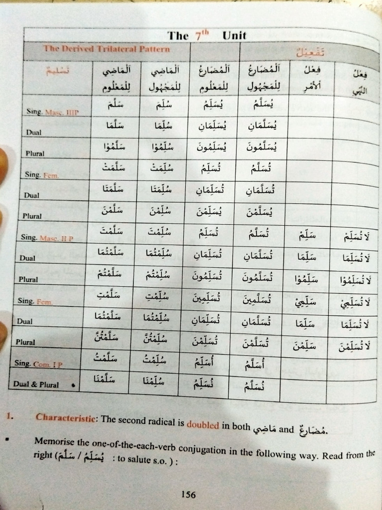 Arabic Verb Conjugation Patterns Guide | PDF | Verb | Grammar
