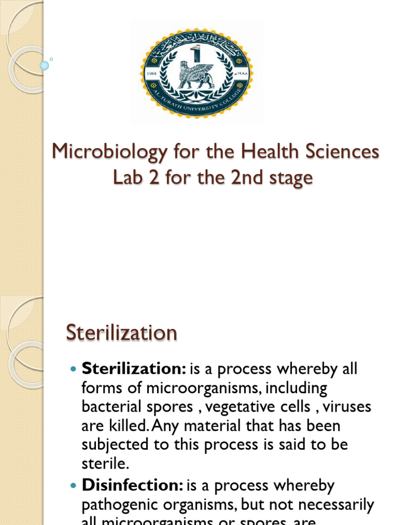Sterilization Techniques in Microbiology | PDF | Sterilization ...