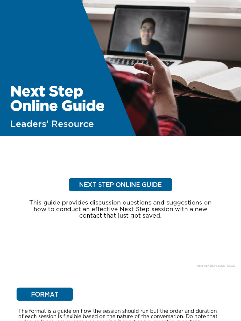 Next Step Session Guide for New Contacts | PDF | Prayer | God In ...