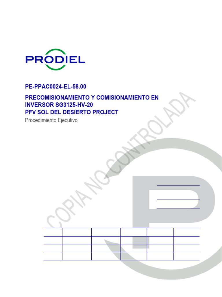 PE-PPAC0024-EL-58.00 Precom y Comi en Inversor SG3125-HV-20 NC | PDF ...