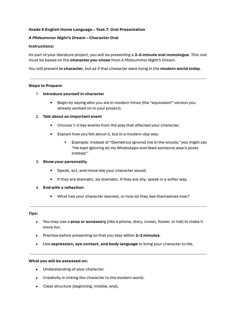 Task 7 Oral Presentation | PDF | Cognition | Communication