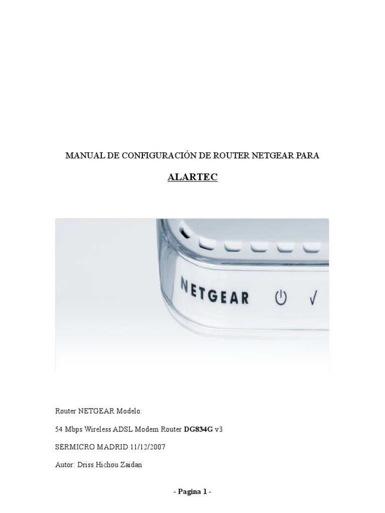 Manual de Configuración de Router Netgear para | PDF | Enrutador ...