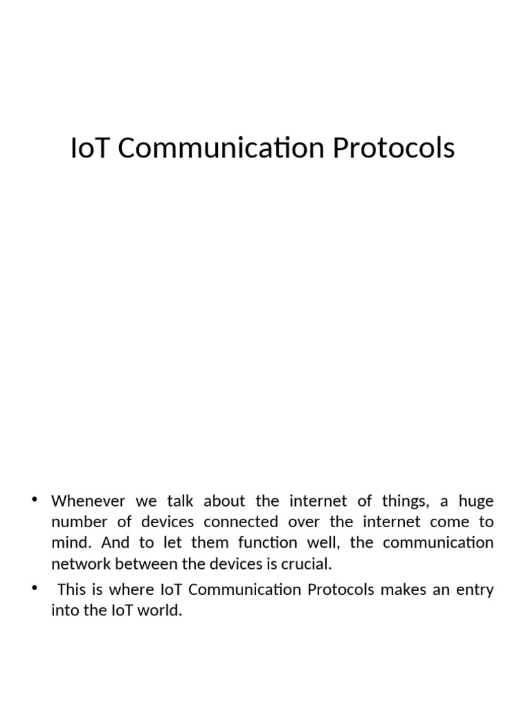 Essential IoT Communication Protocols | PDF | Telecommunications | Internet