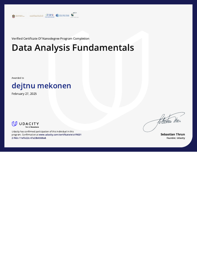 Verified Nanodegree Completion Certificate | PDF