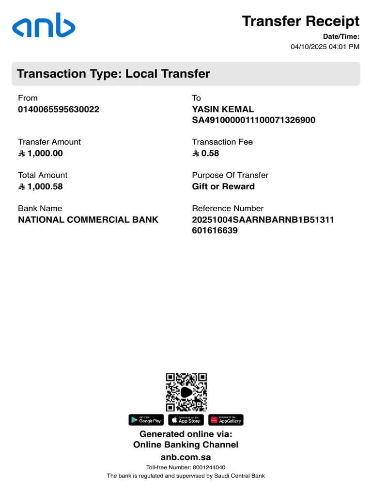Transfer 20251004SAARNBARNB1B51311601616639 | PDF