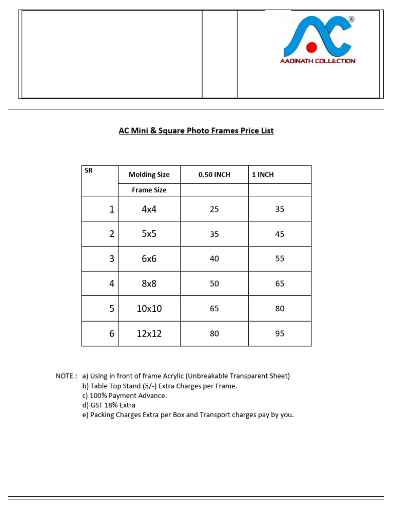 AC Square Frame | PDF