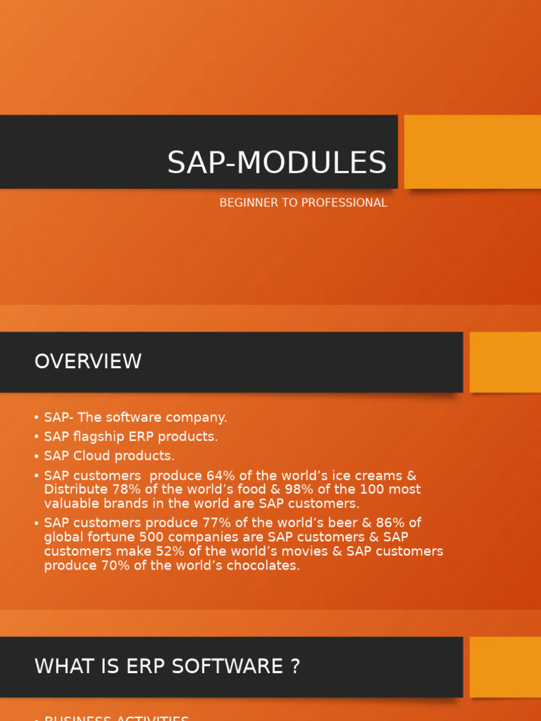 SAP Modules: From Beginner to Pro | PDF