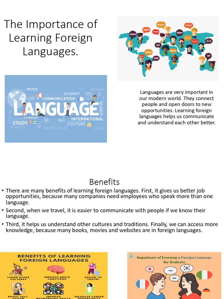 Benefits of Learning Foreign Languages | PDF