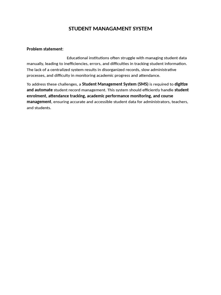 Efficient Student Management System | PDF