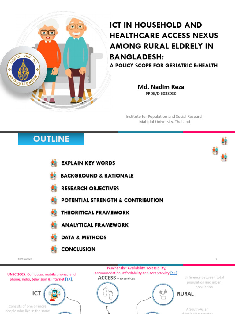 Ict in Household and Healthcare Access Nexus Among Rural Eldrely in ...