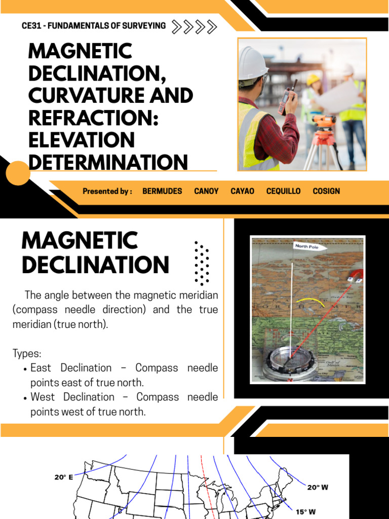 Magnetic Declination and Elevation Corrections | PDF | Compass ...