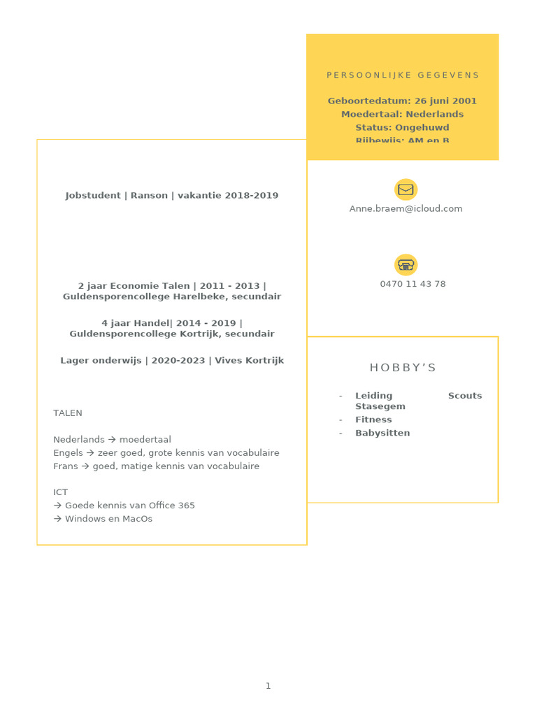 CV Anne Braem | PDF