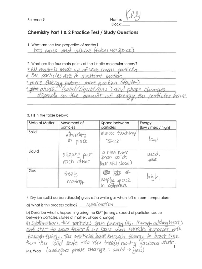 03 Practice Test - Periodic Table and Atomic Theory KEY | PDF