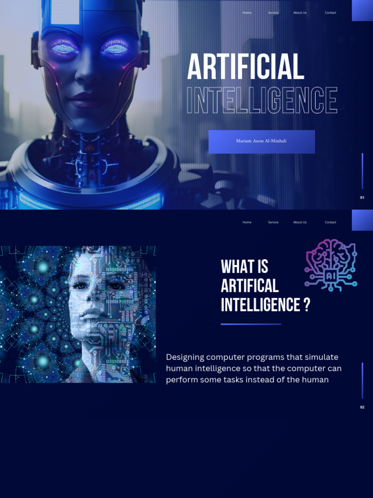 Blue Futuristic Artificial Intelligence Presentation - PDF | PDF