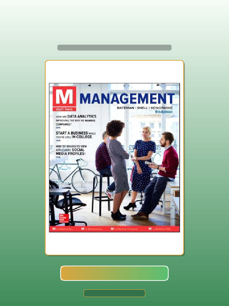 M Management 5th Edition Thomas Bateman Scott Snell Robert Konopaske ...