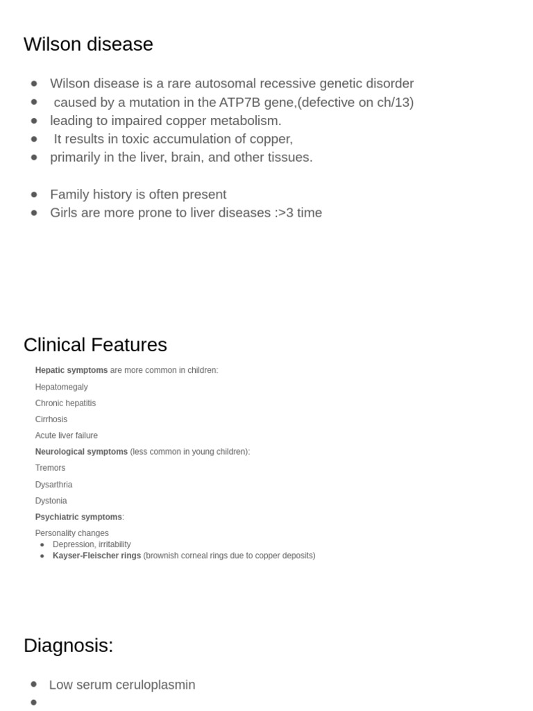 Wilson Disease | PDF