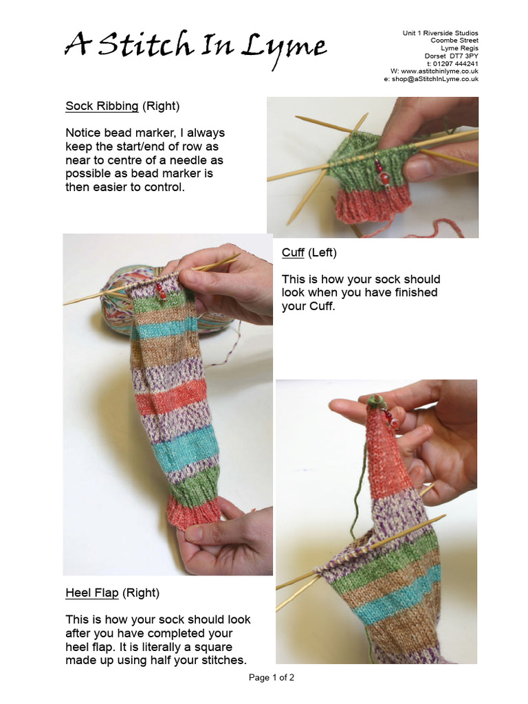 A Stitch in Lyme (Sock Instructions - Only Pics) | PDF