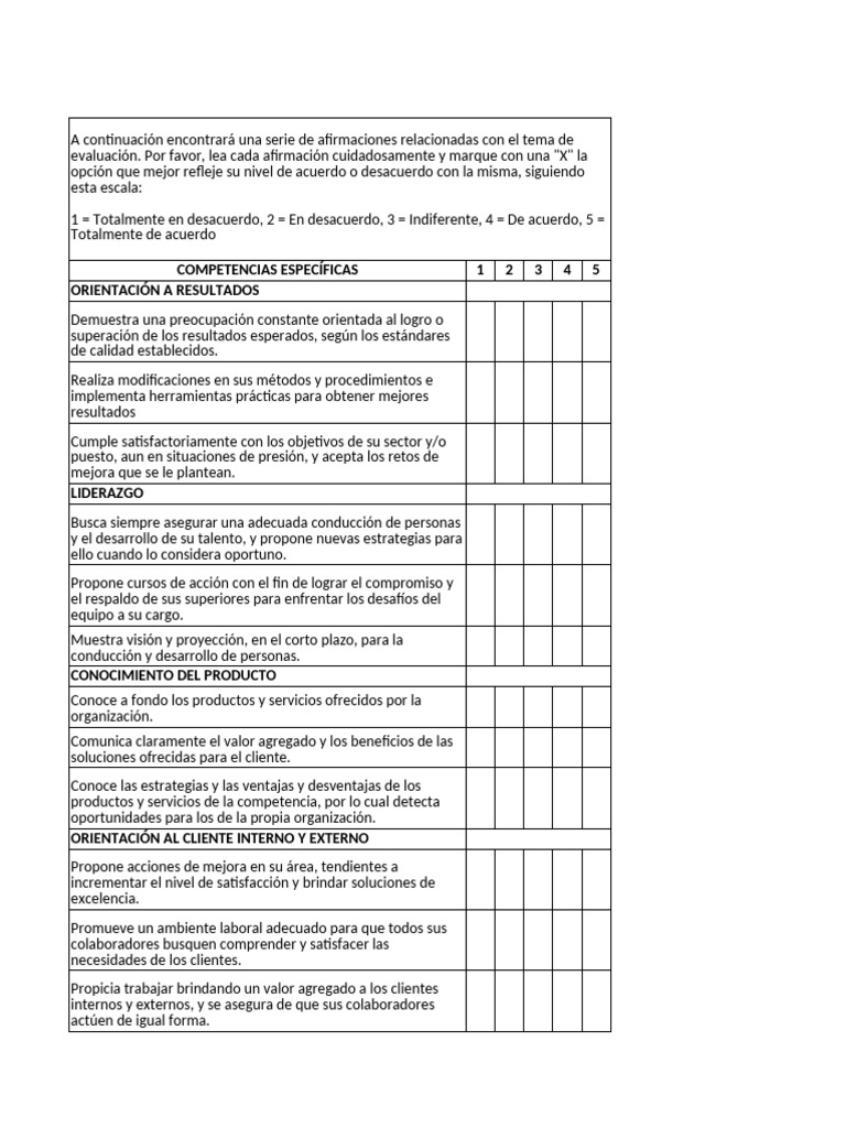 Evaluación de Competencias Laborales | PDF | Motivación | Motivacional