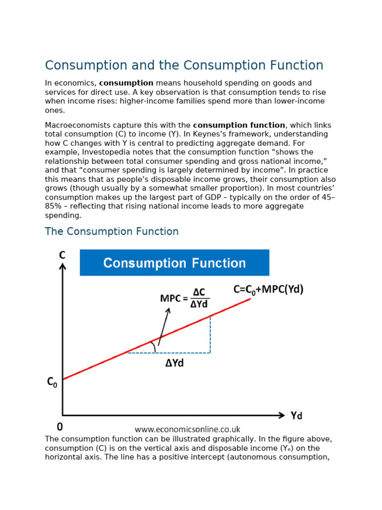 Consumption and The Consumption Function | PDF | Consumption (Economics ...
