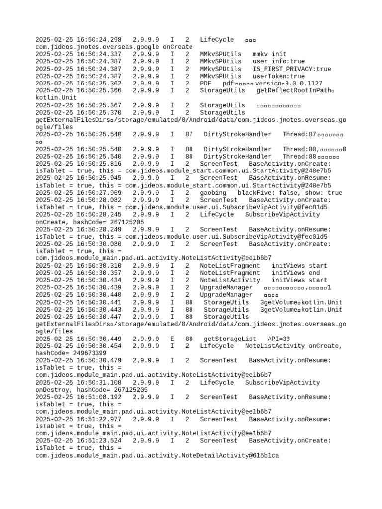 App Lifecycle and Initialization Logs | PDF | Computer Programming ...