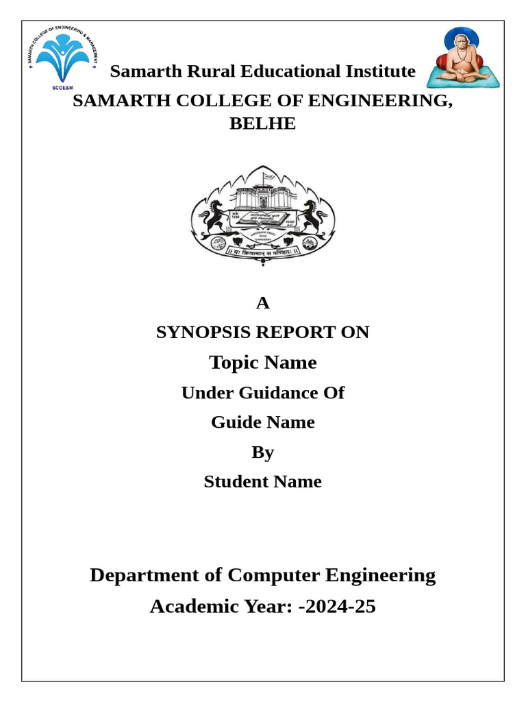 Synopsis Report on Engineering Project | PDF