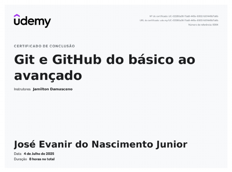 Certificado Git e GitHub | PDF