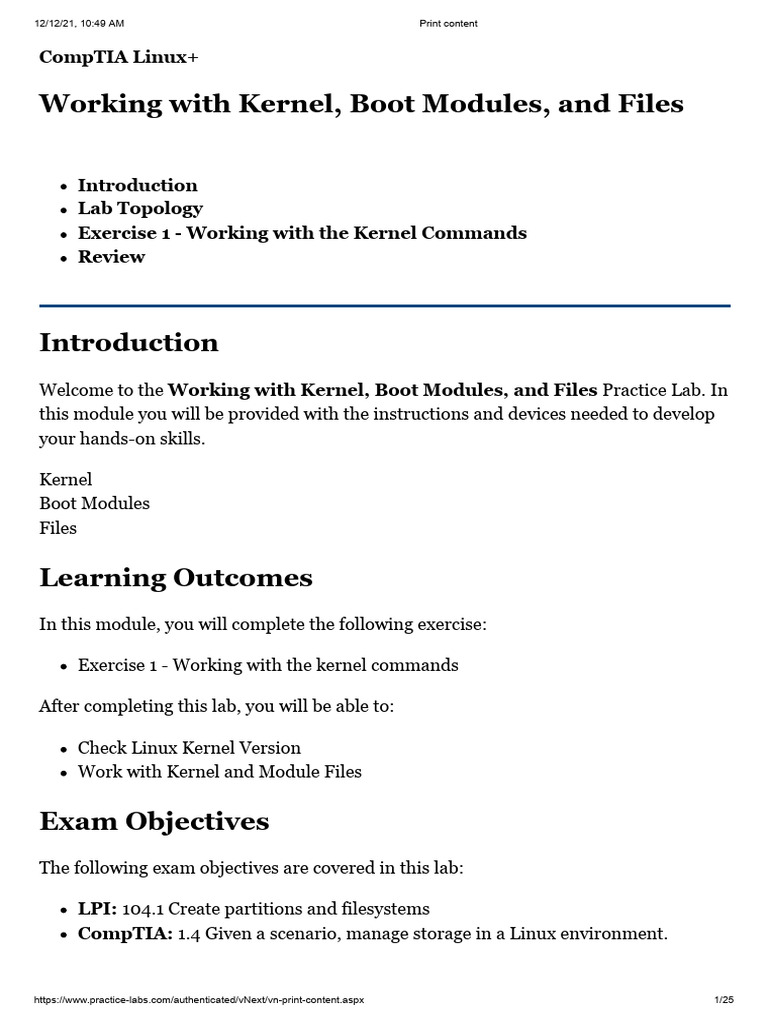 Working With Kernel, Boot Modules, and Files | PDF | Kernel (Operating ...