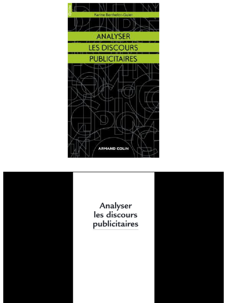 Analyser Les Discours Publicitaires | PDF