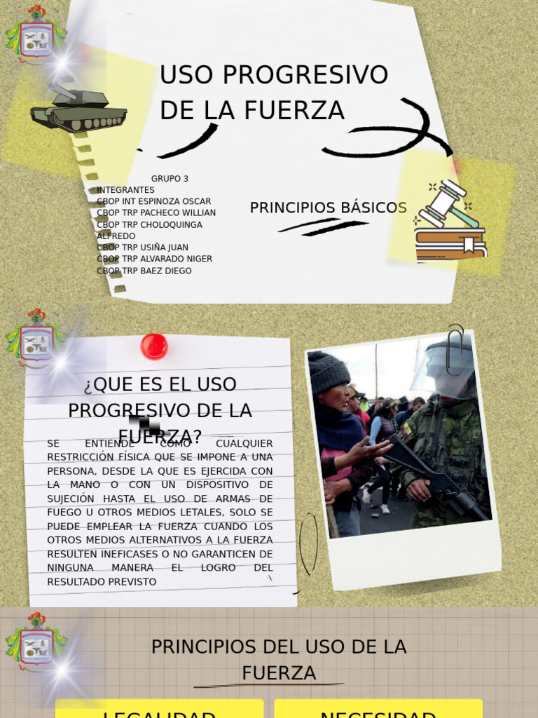 Principios del Uso Progresivo de la Fuerza | PDF | Responsabilidad ...