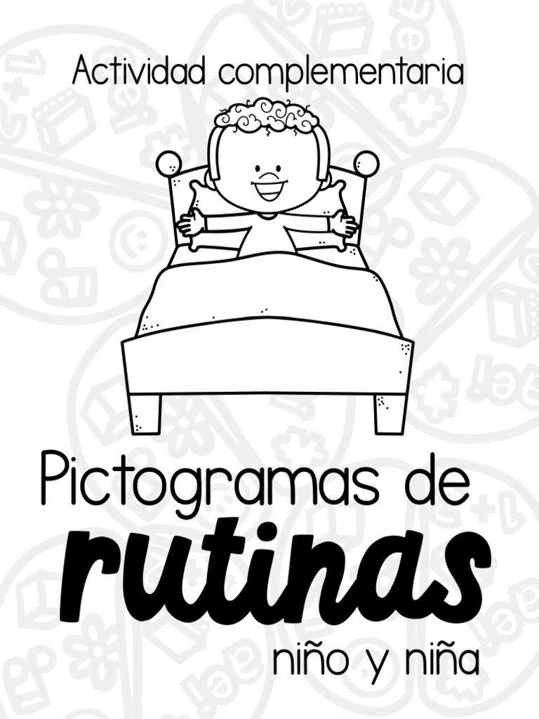 Actividad Complementaria Pictogramas Rutina Diaria Niño y Niña | PDF