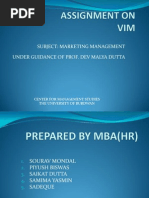Download Presentation on Vim Bar by Sourav Mondal SN93355102 doc pdf