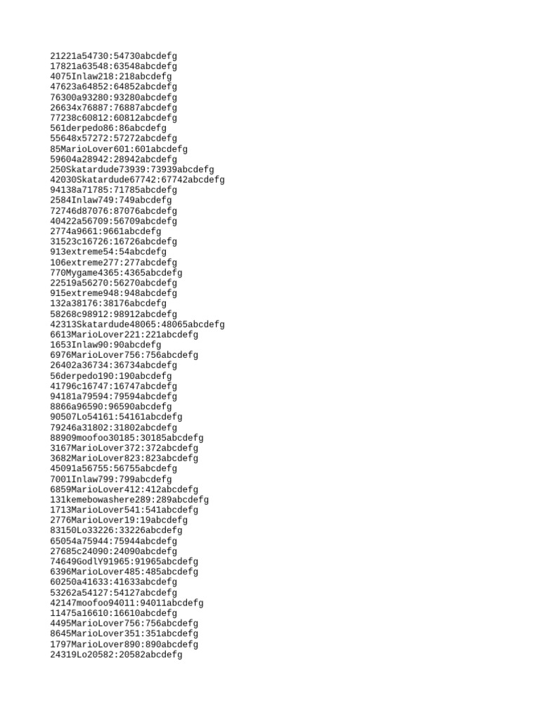 Unique User Identifiers List | PDF