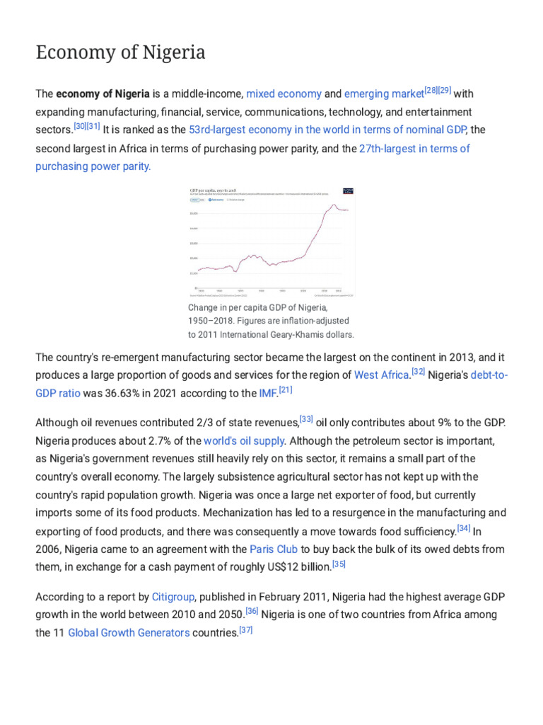 Nigeria's Economic Growth Overview | PDF | Nigeria | Cereals