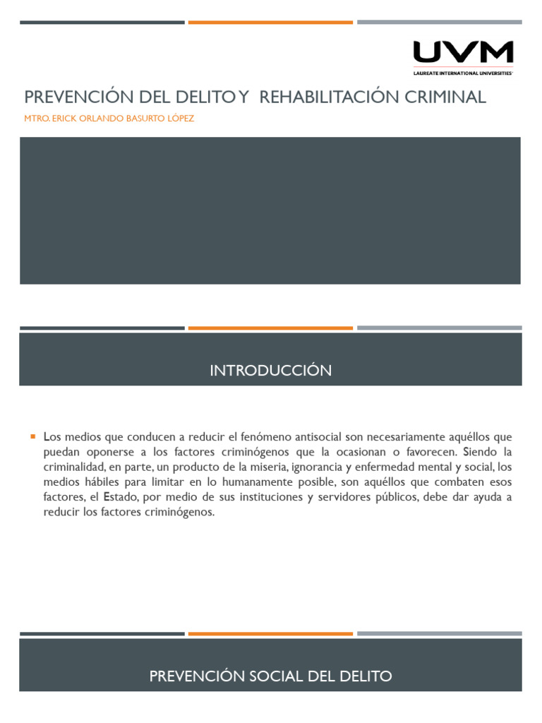 Prevención del Delito y Rehabilitación Criminal | PDF | Criminología ...