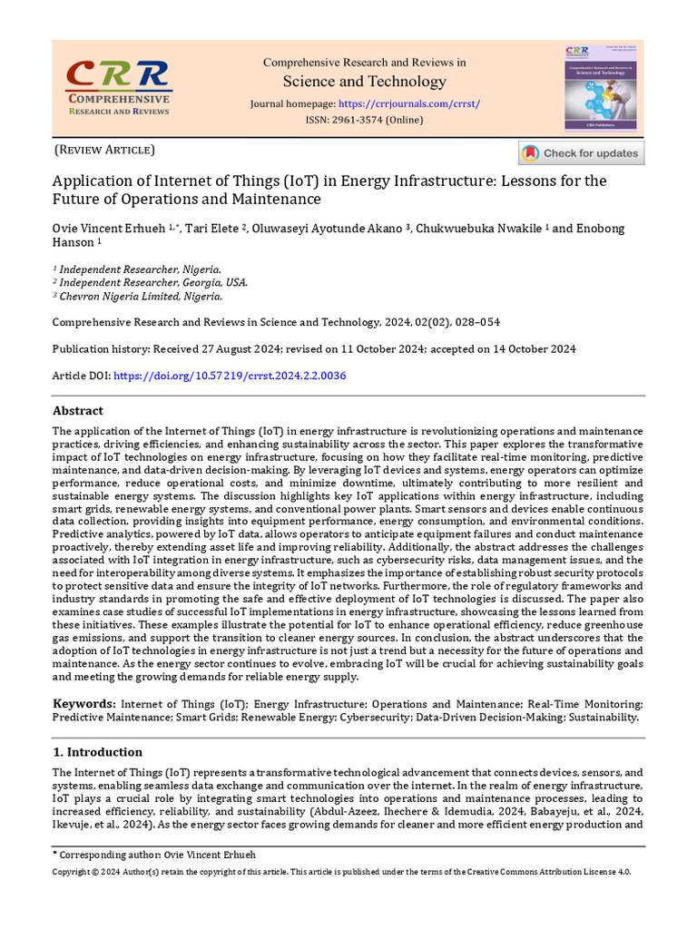IoT in Energy Infrastructure: Future Insights | PDF | Internet Of ...