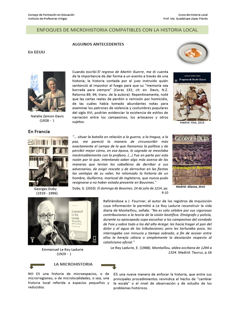 Microhistoria y su impacto en la historia local | PDF | Observación ...