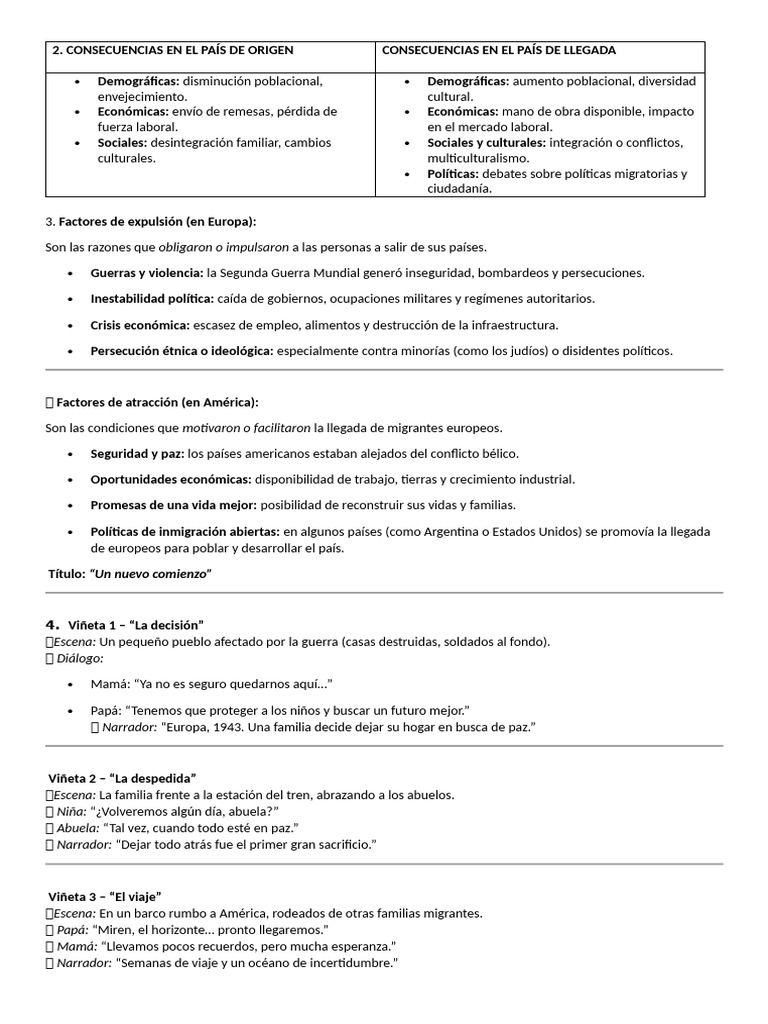 Consecuencias de la Migración en Europa y América | PDF | Migración humana