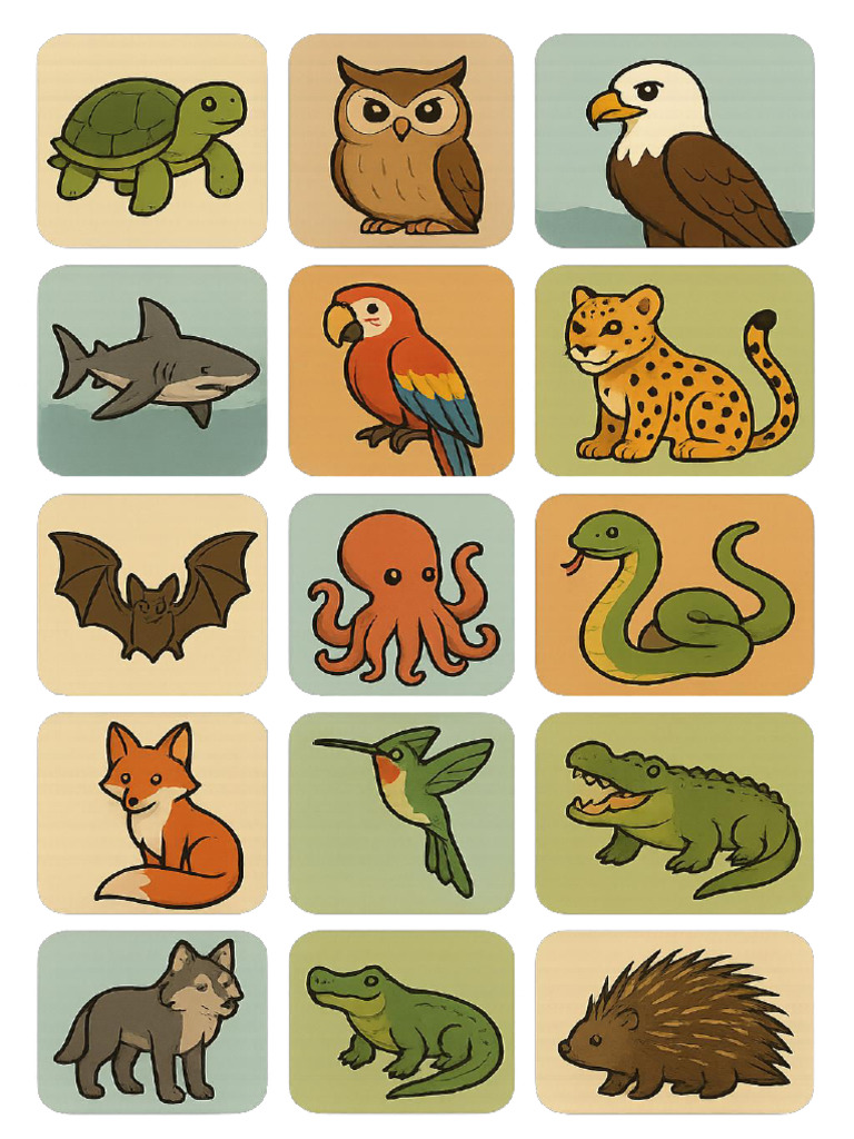 Wild Animals - Printable | PDF