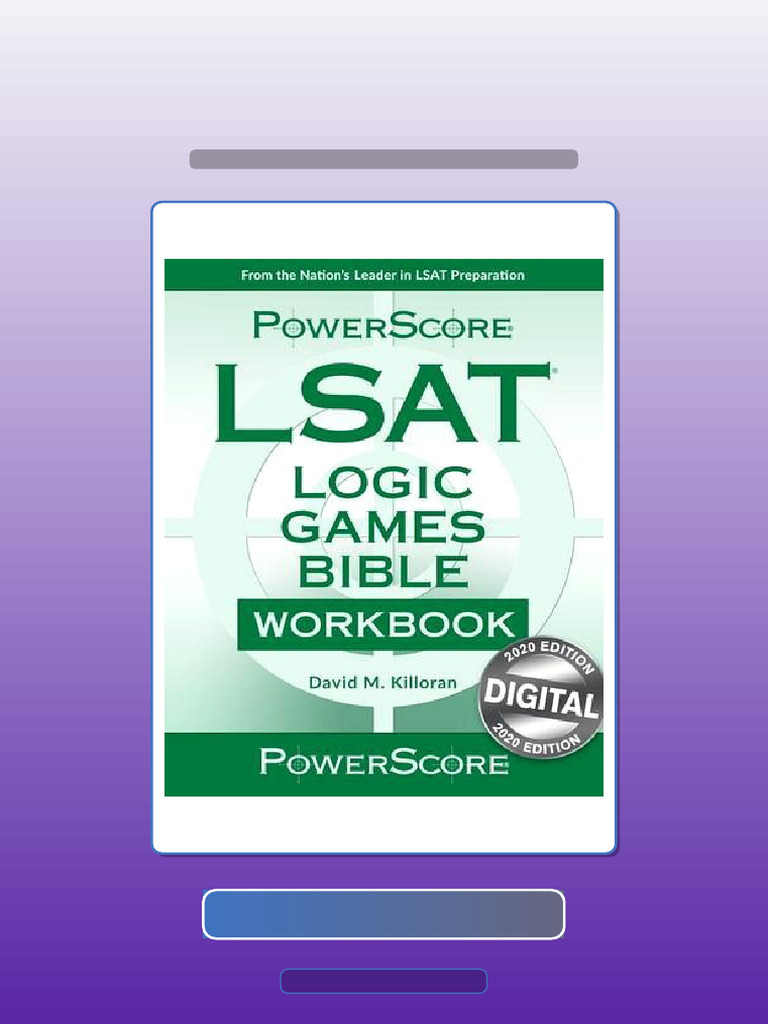 The PowerScore LSAT Logic Games Bible Workbook Ebook and TestBank ...