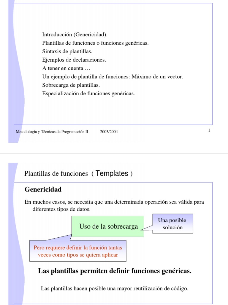PlantillasI C++ | PDF | C ++ | Ingeniería Informática