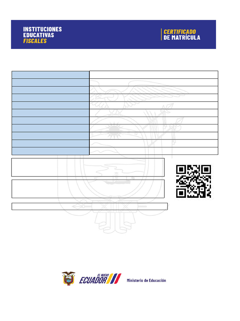 Certificado Estudiantil 5to EGB 2025 | PDF
