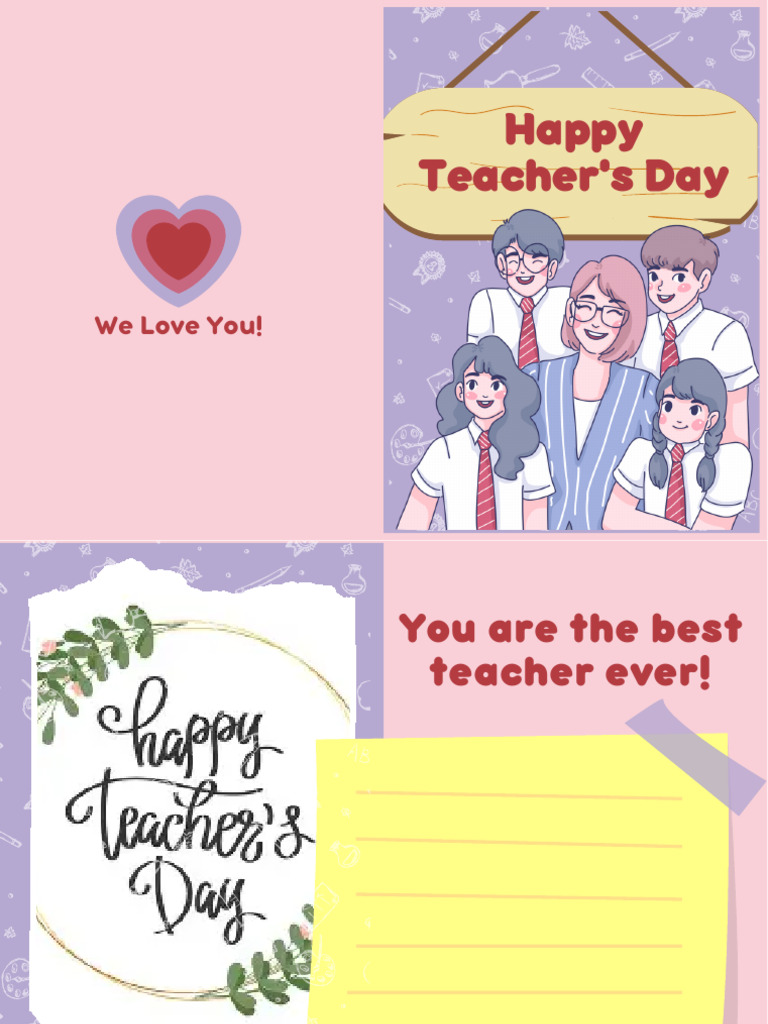 Teacher's Day Folded Card | PDF