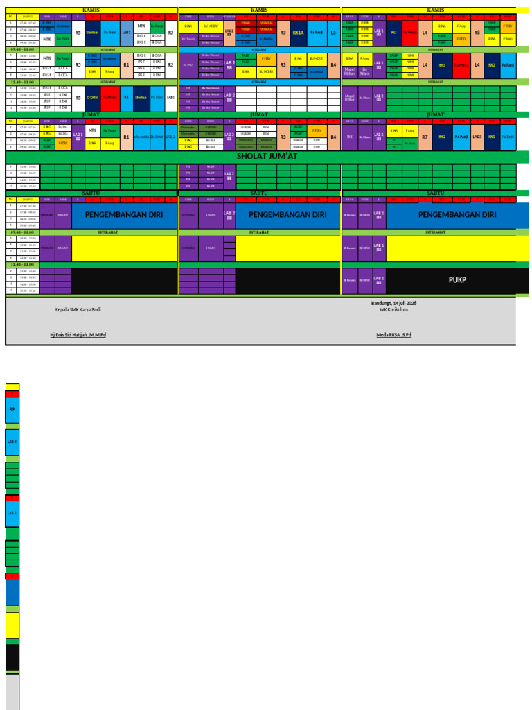 Jadwal Mengajar 2526 0dm2 | PDF
