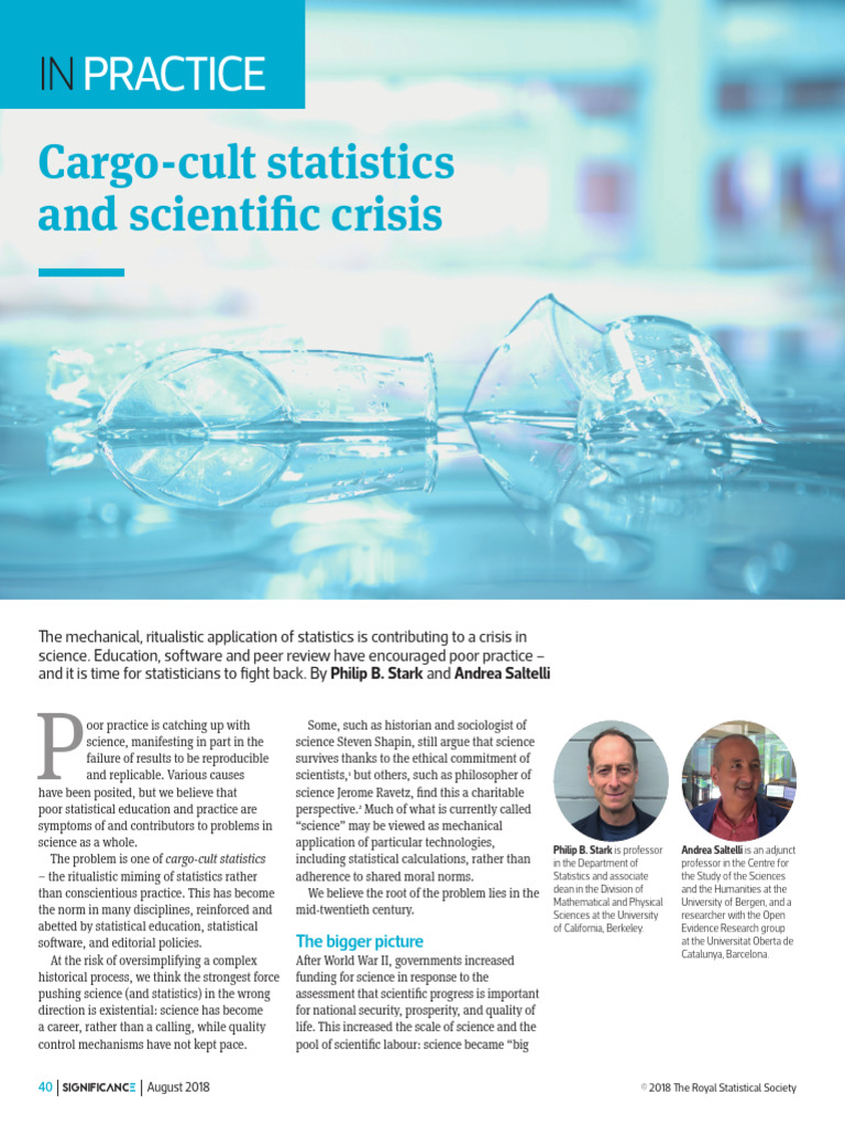 Cargo-Cult Statistics and Science Crisis | PDF | Statistics | Science