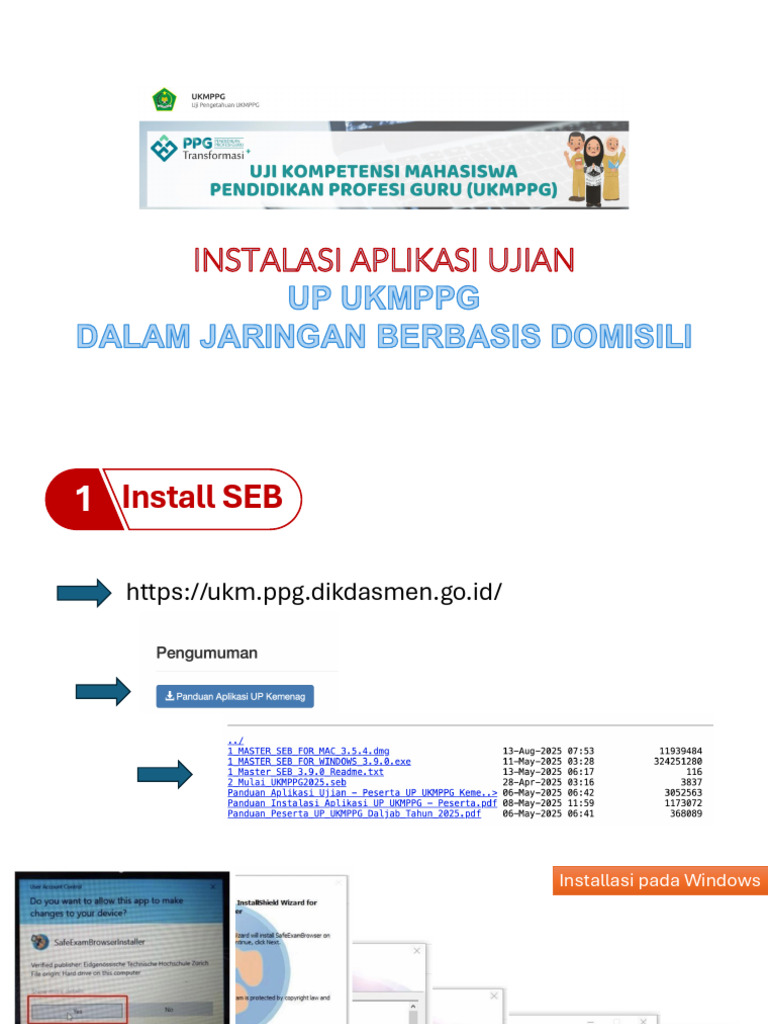 Panduan Instalasi Aplikasi Ujian SEB | PDF