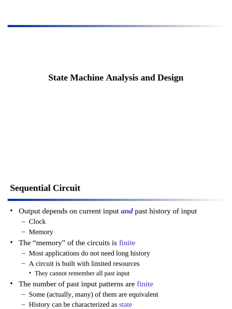 State Machine Design and Analysis Guide | PDF | Logic Gate | Function ...