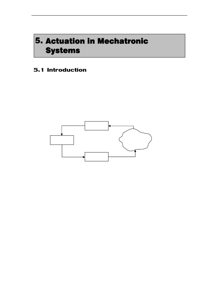 Actuation Systems in Mechatronics | PDF | Electric Motor | Actuator
