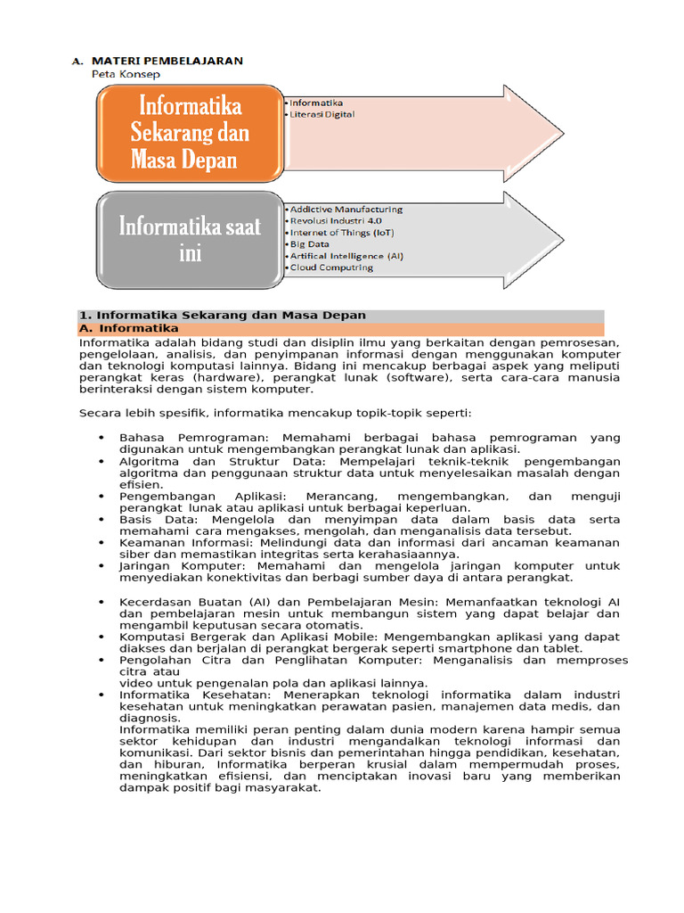 Dasar-Dasar Informatika dan Literasi Digital | PDF